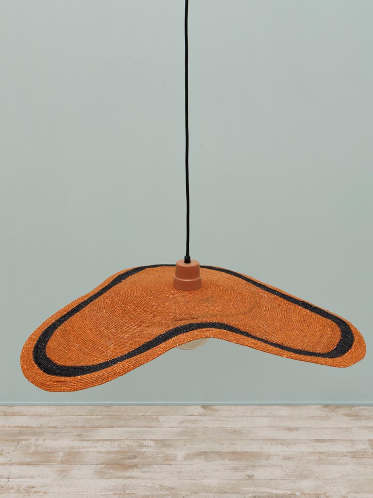 Hanging lamp orange with stripe Uluwatu - 3