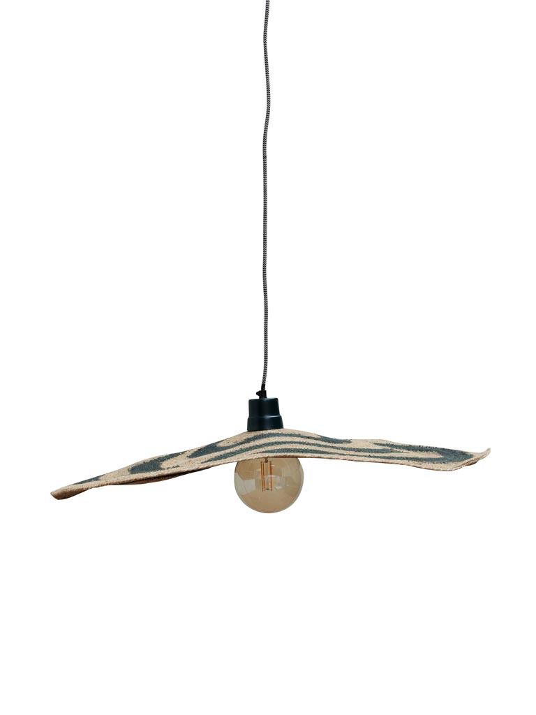 Hanging lamp green stripes Sunda - 2
