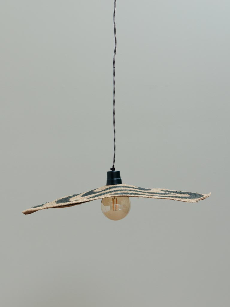 Hanging lamp green stripes Sunda - 3