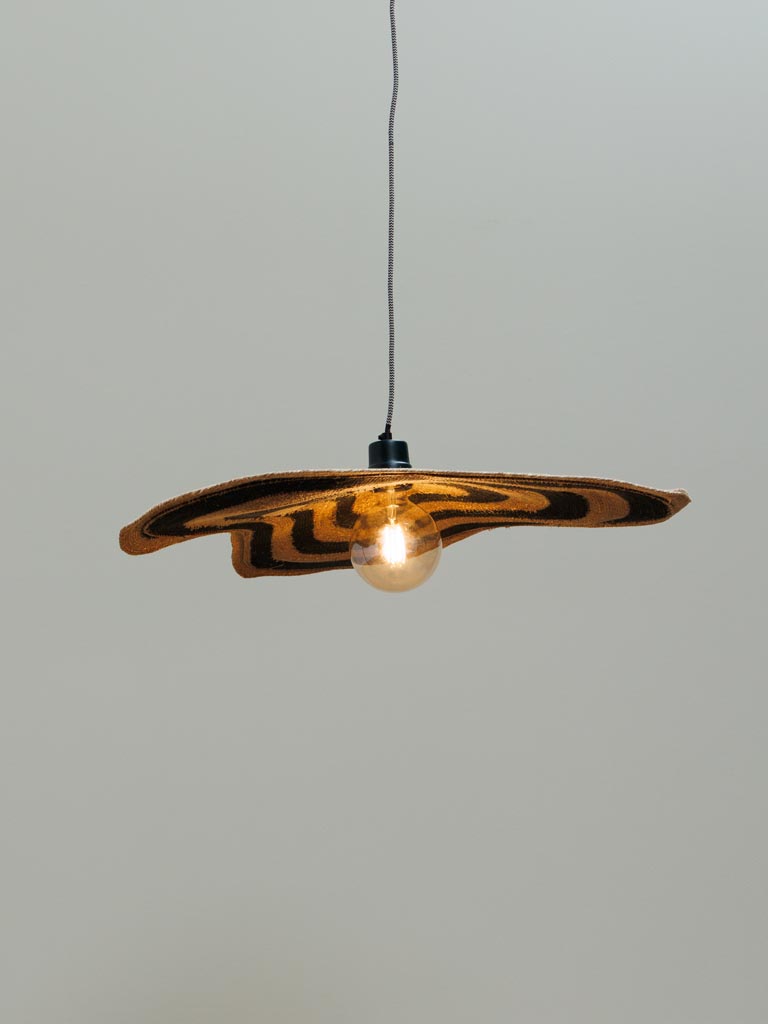 Hanging lamp green stripes Sunda - 5