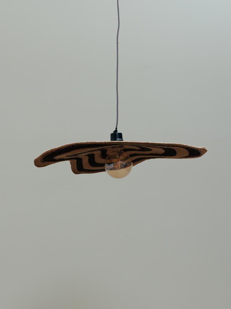 Hanging lamp green stripes Sunda - 4