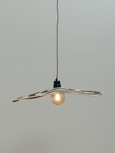 Hanging lamp green stripes Sunda