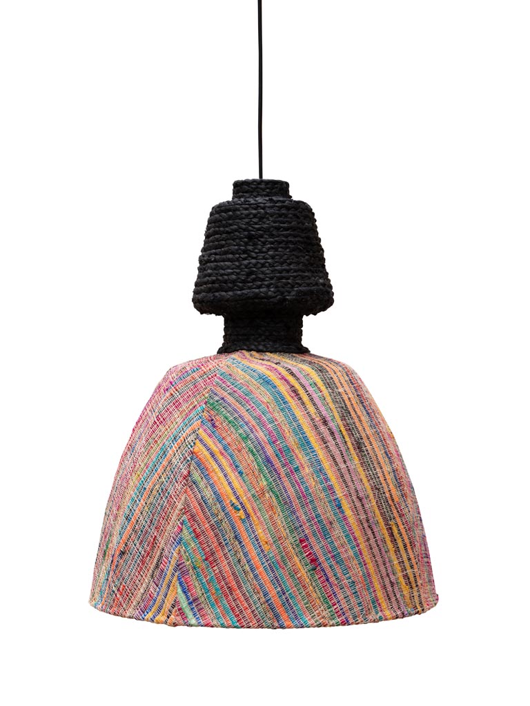 Large color braided hanging lamp Tourmaline - 2
