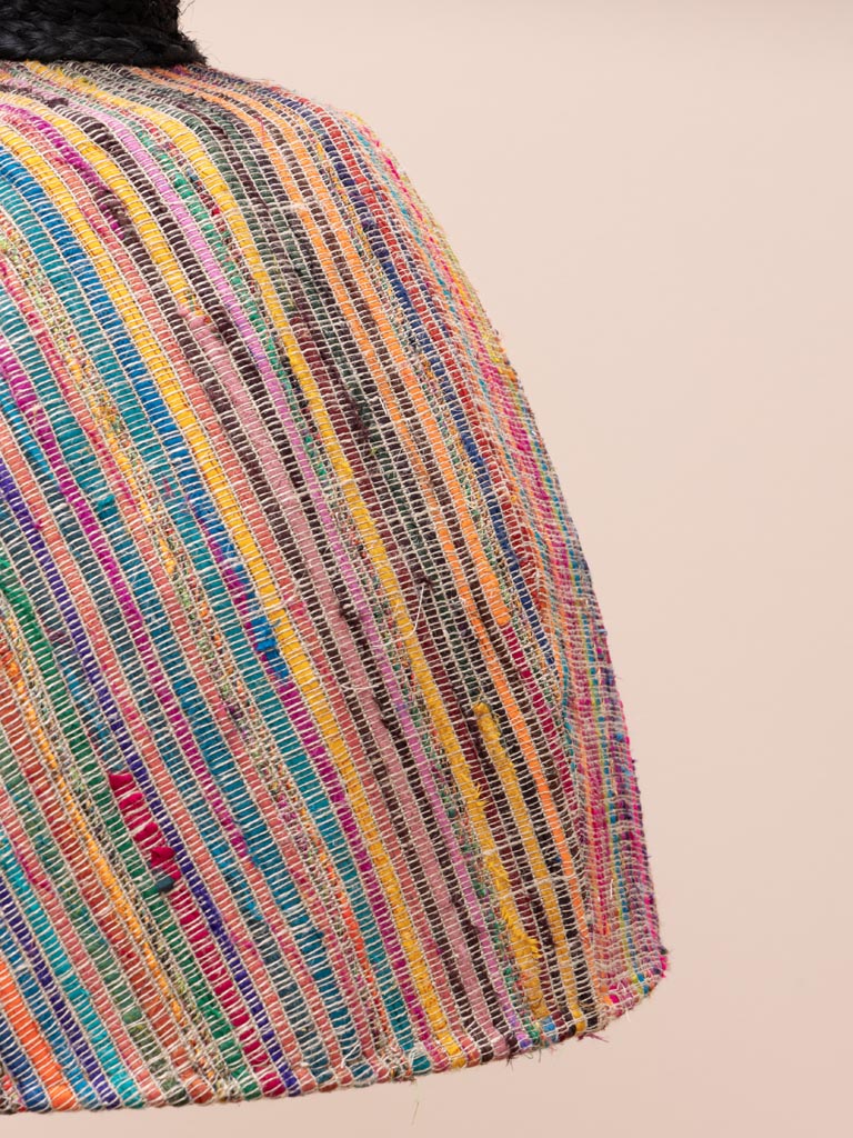 Large color braided hanging lamp Tourmaline - 3