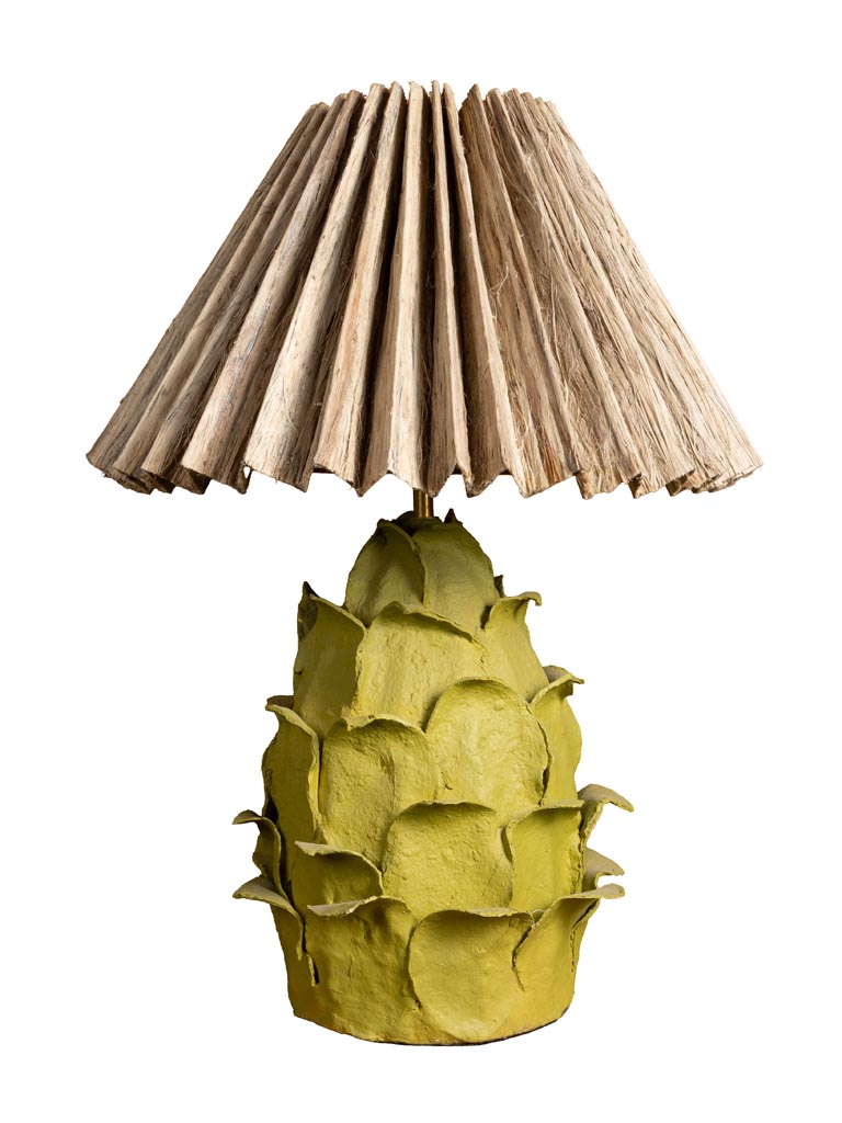 Green lamp with pleated shade Artyso - 2