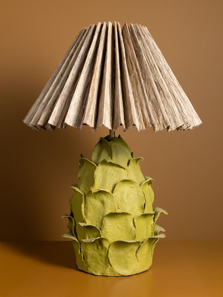 Green lamp with pleated shade Artyso - 1