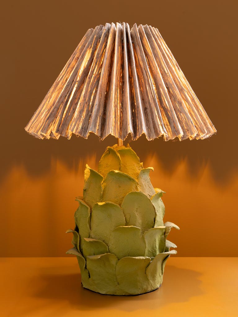 Green lamp with pleated shade Artyso - 4