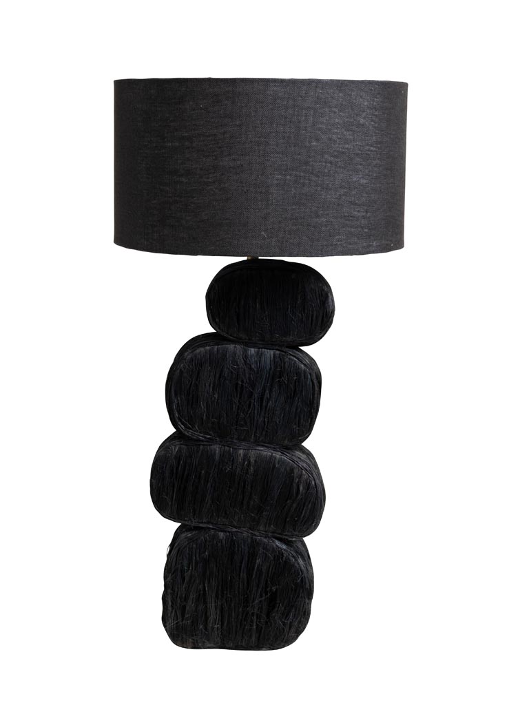 Table lamp fibers sculpture Cairn - 2