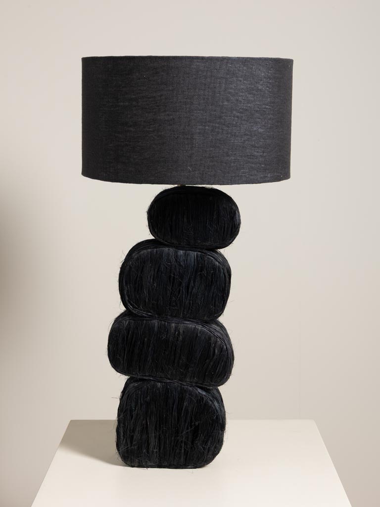 Table lamp fibers sculpture Cairn - 1