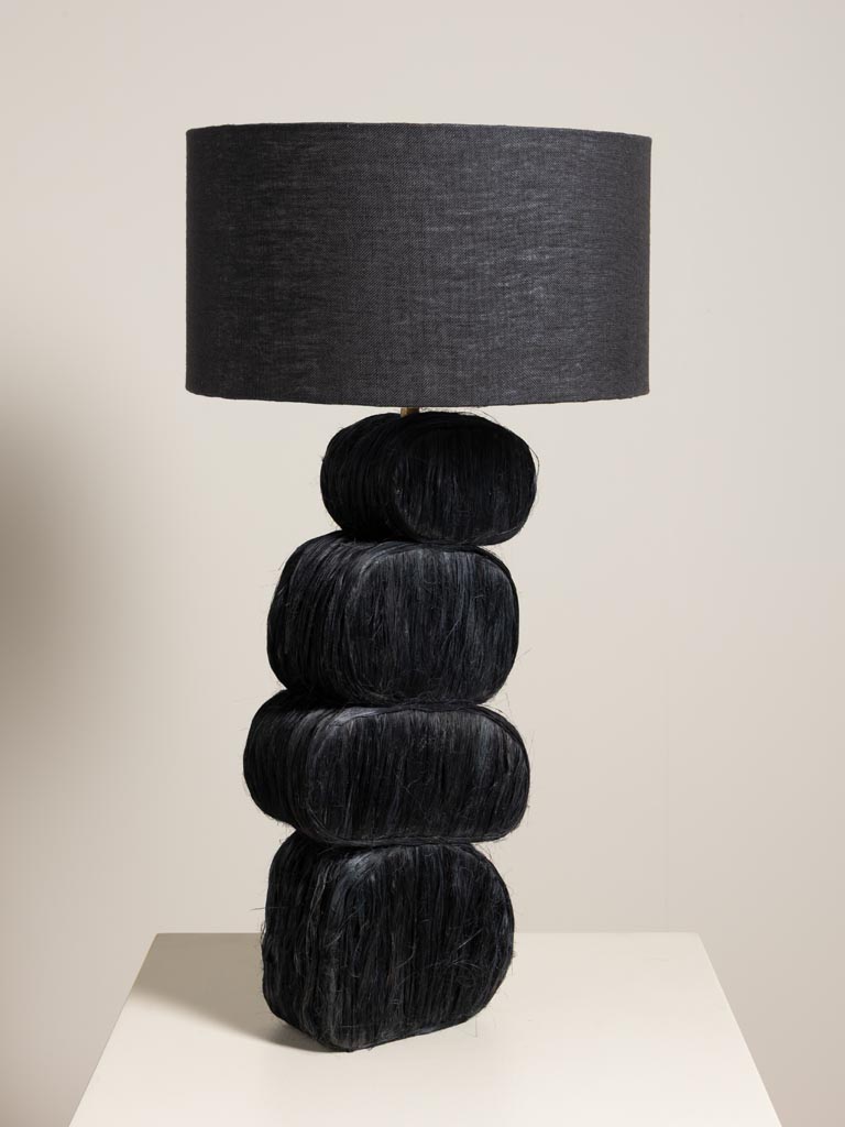 Table lamp fibers sculpture Cairn - 5
