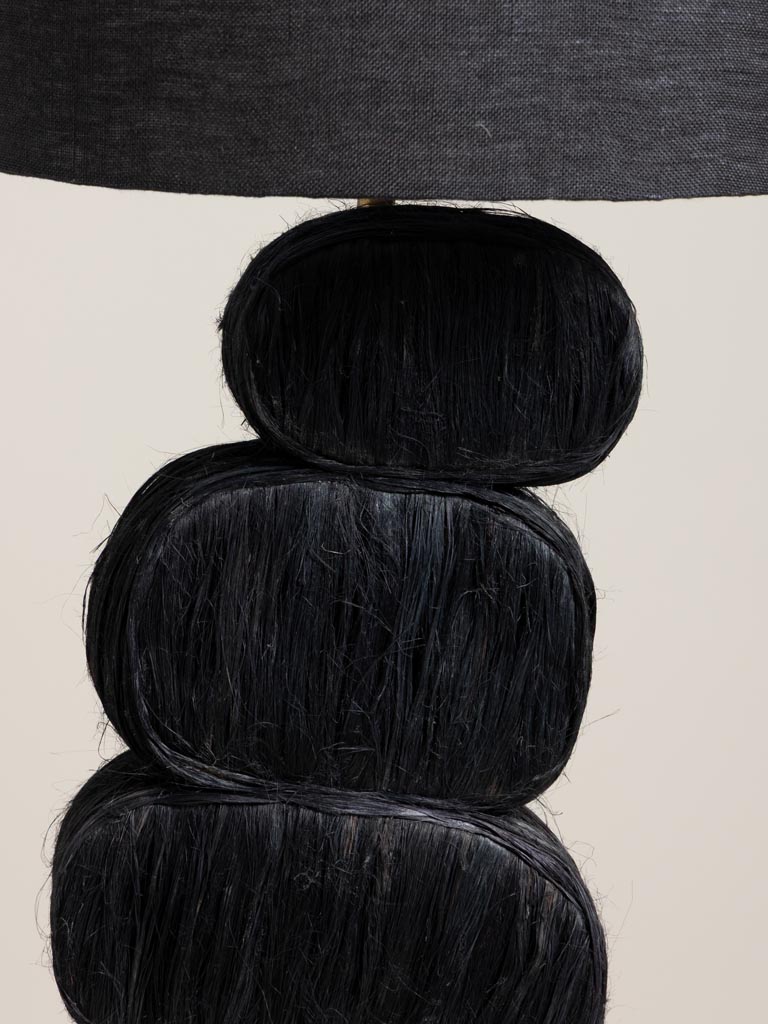 Table lamp fibers sculpture Cairn - 4