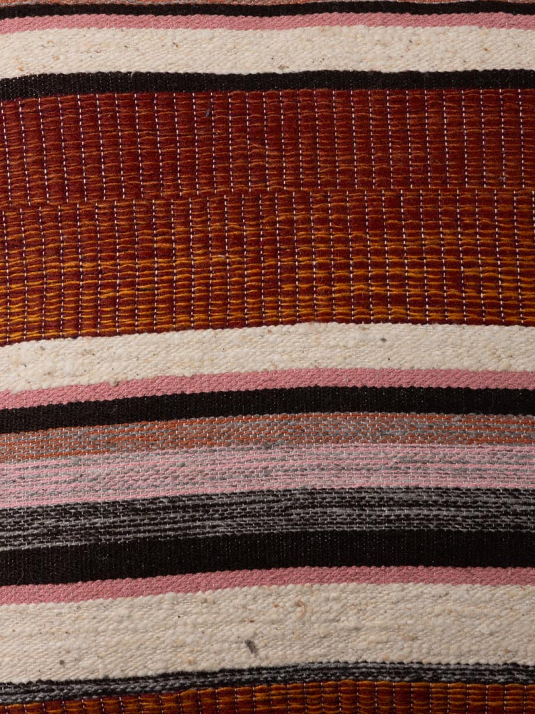 Coussin ligné bordeau - 4