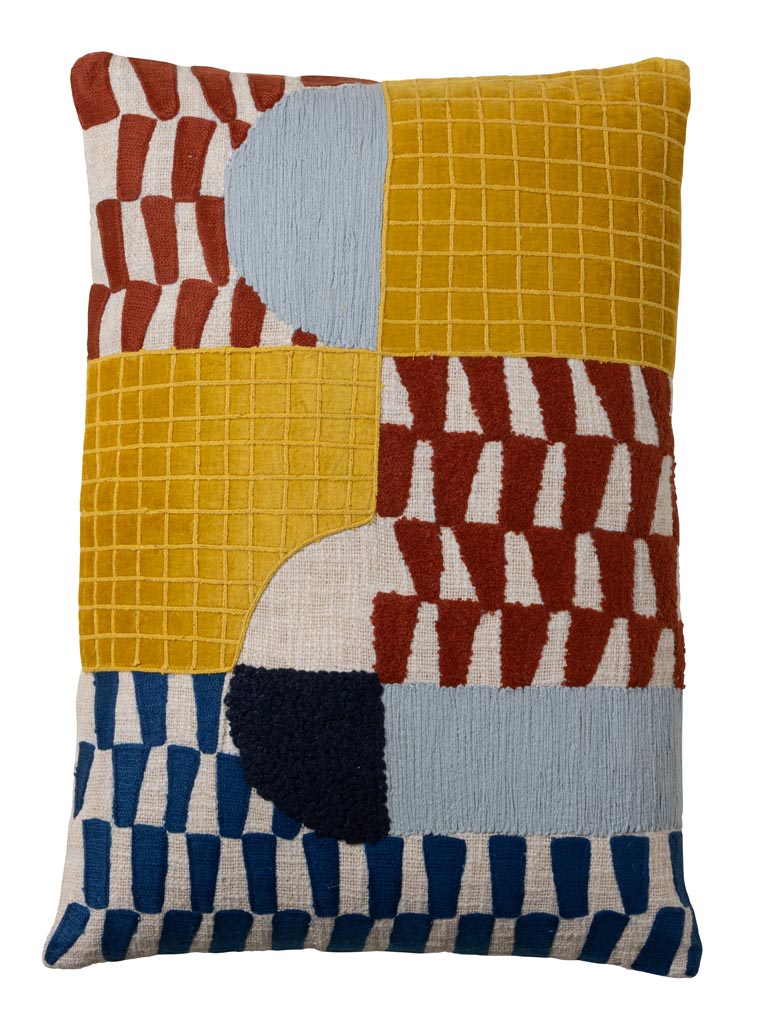 Coussin rectangulaire colorblock - 2
