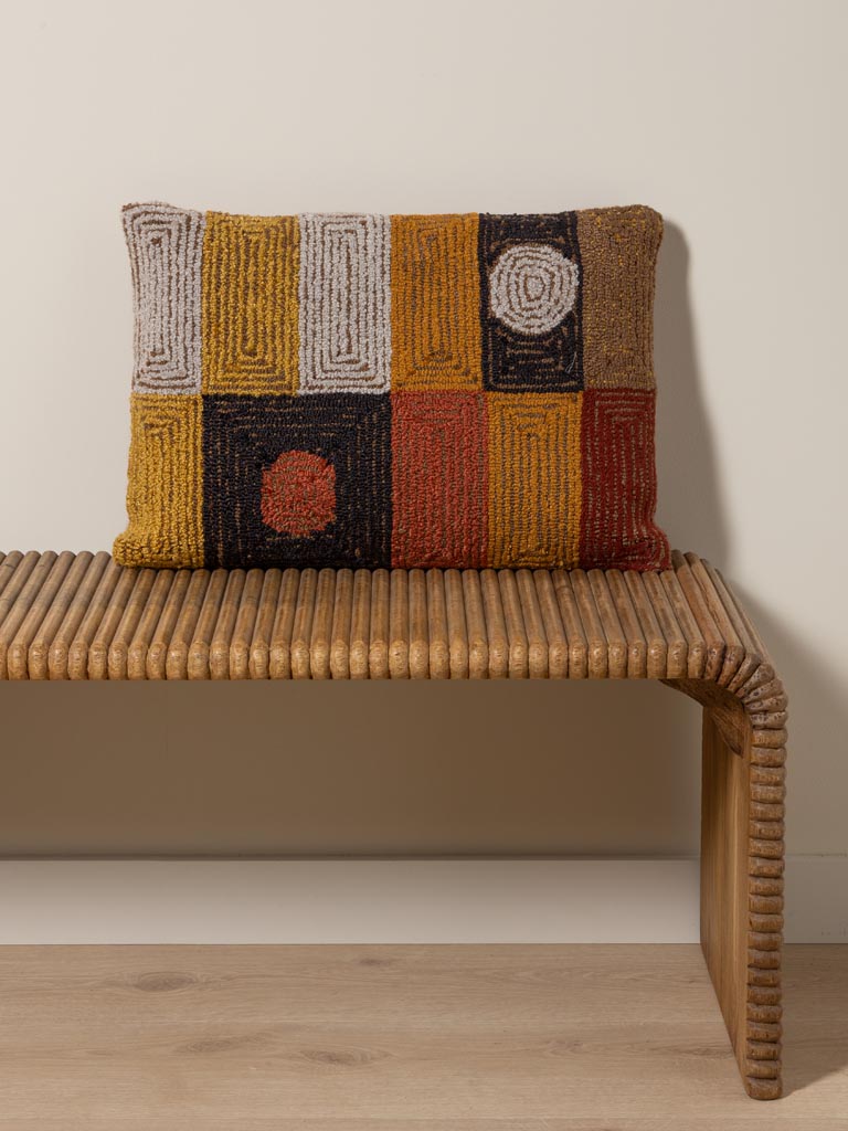 Coussin rectangulaire labyrinthe - 1