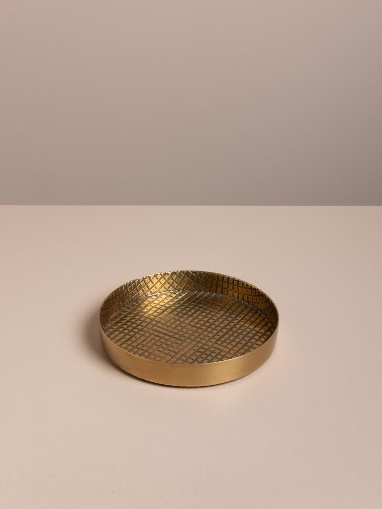 S/3 round golden trays - 7