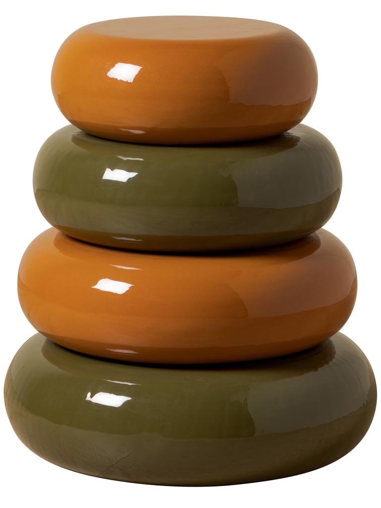 Table d'appoint orange et kaki Gum - 2