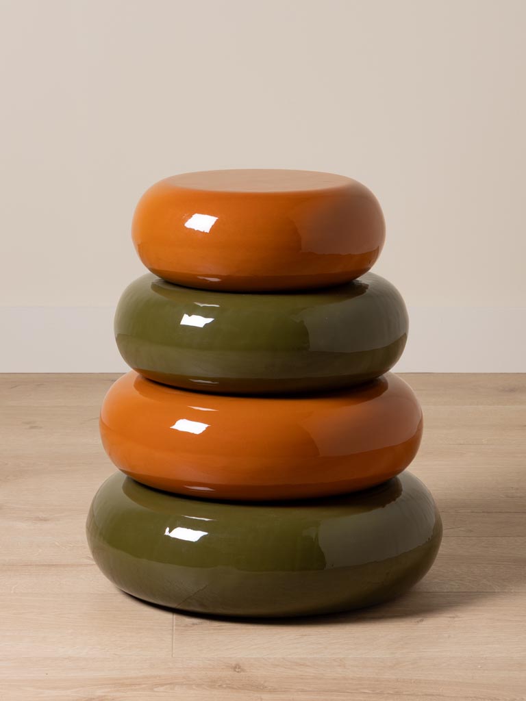 Table d'appoint orange et kaki Gum - 1