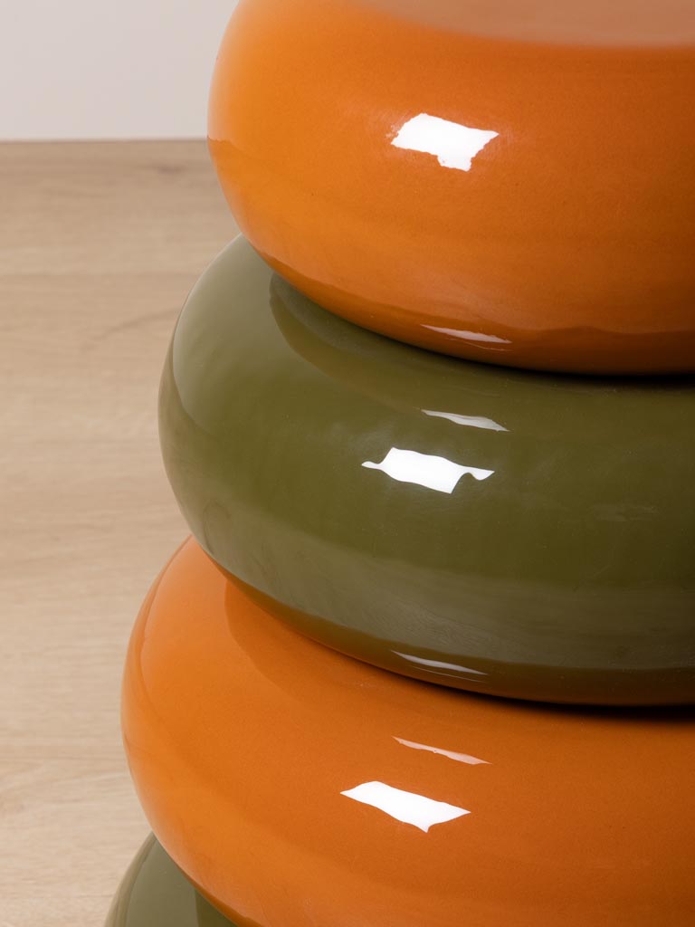 Table d'appoint orange et kaki Gum - 3