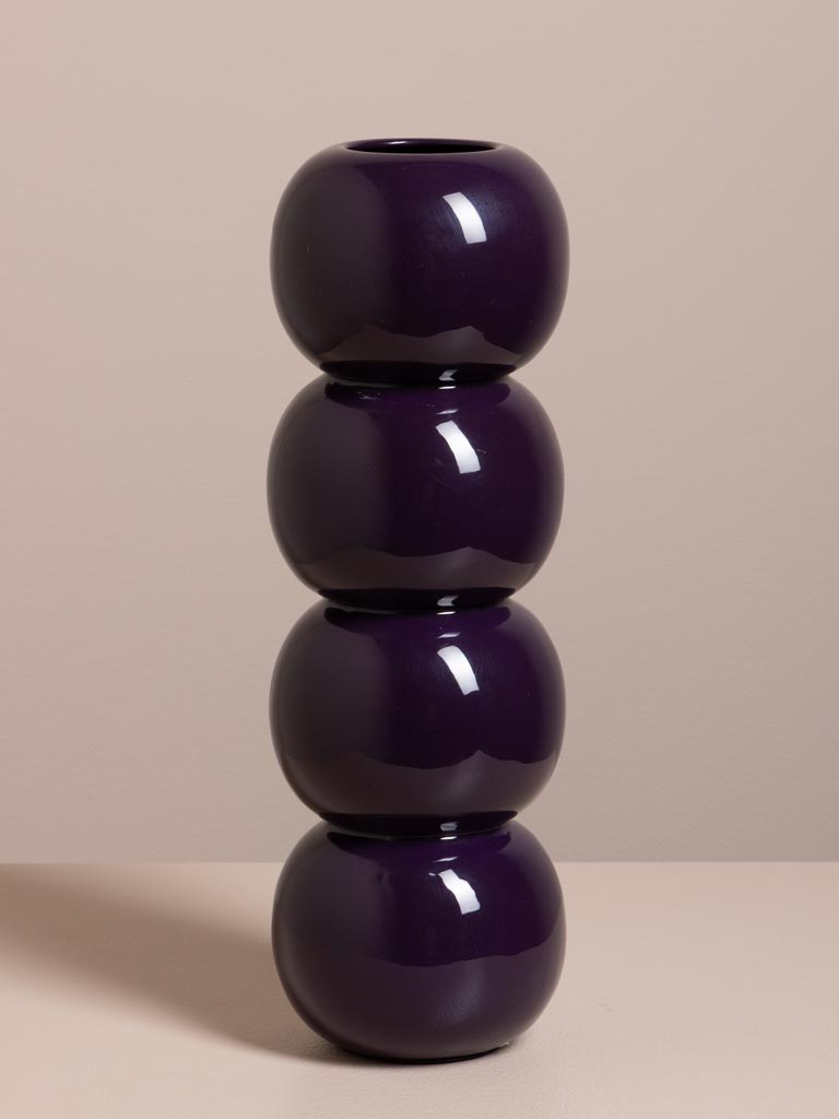 Vase 4 boules mauves - 1