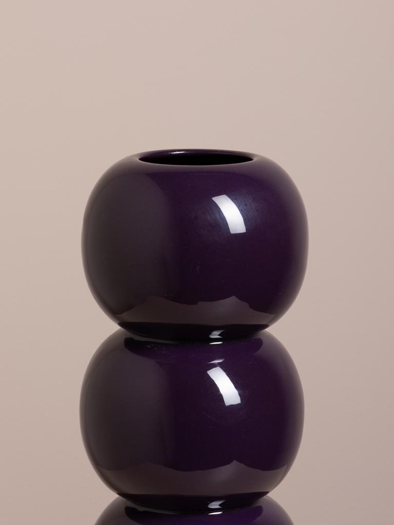 Vase 4 boules mauves - 3