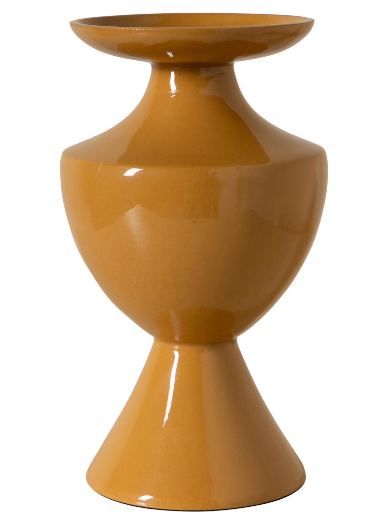 Bougeoir moutarde métal laqué - 2