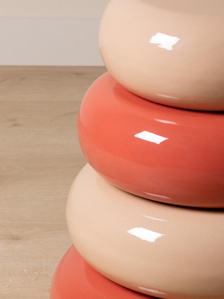 Table d'appoint rose et beige Gum - 3