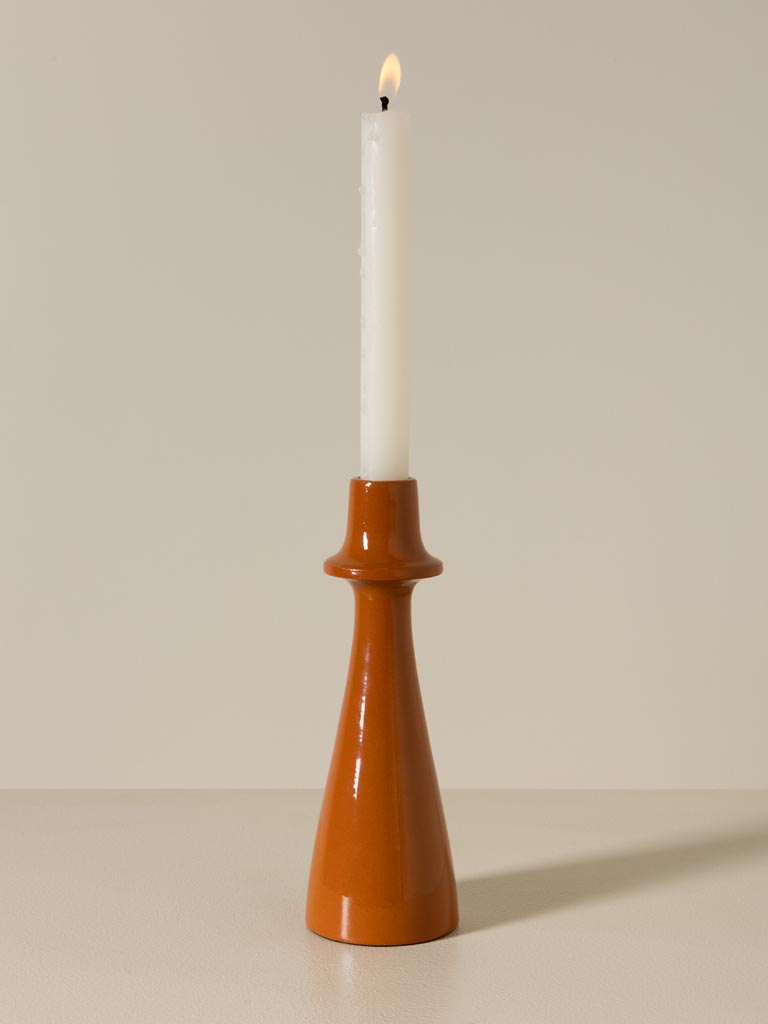 Bougeoir laqué Orange - 1
