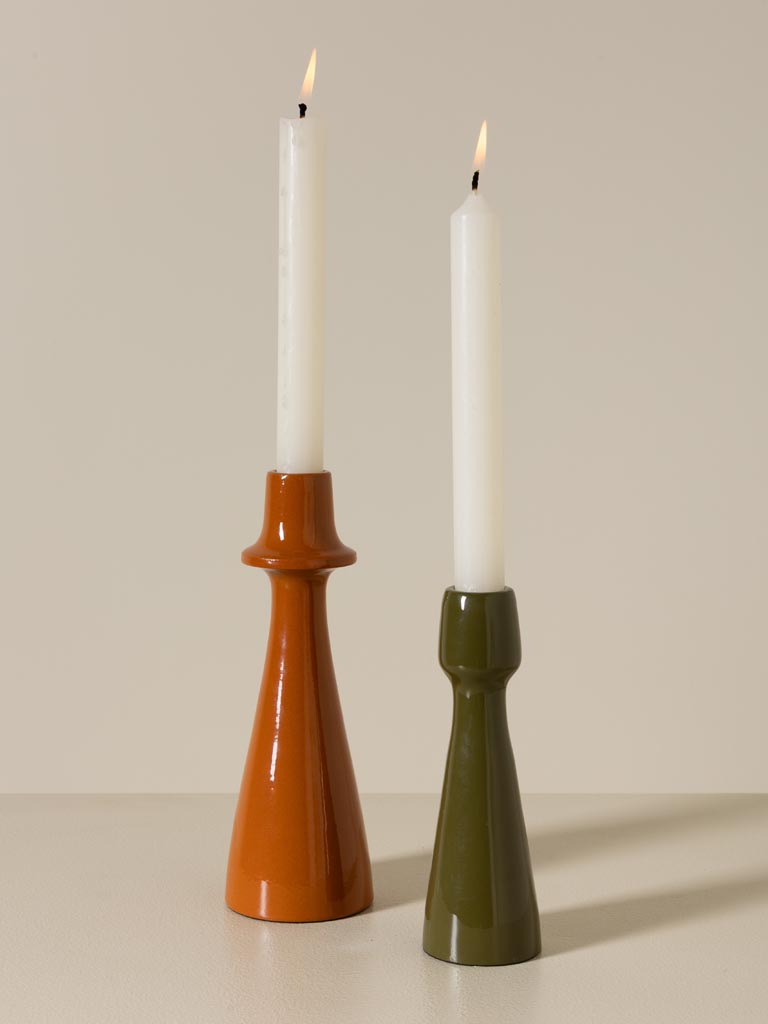 Bougeoir laqué Orange - 3