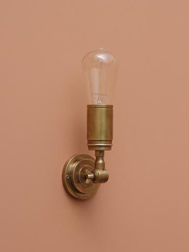 Simple brass wall sconce