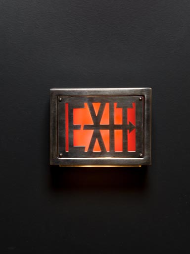 Illuminated display box EXIT
