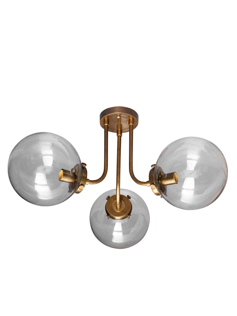 Large ceiling lamp 3 globes Belmond - 2