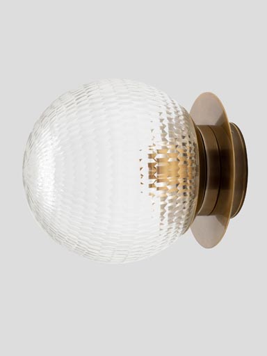 Regal hammered glass wall light