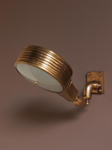 Wall lamp brass and glass Pendula
