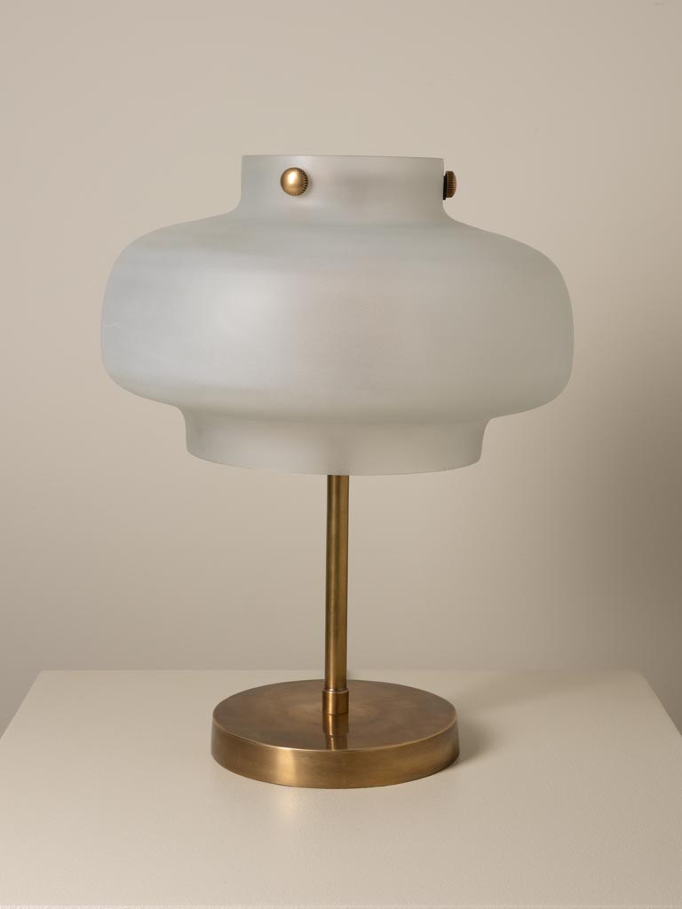 Table lamp sanded glass shade Lainor - 1