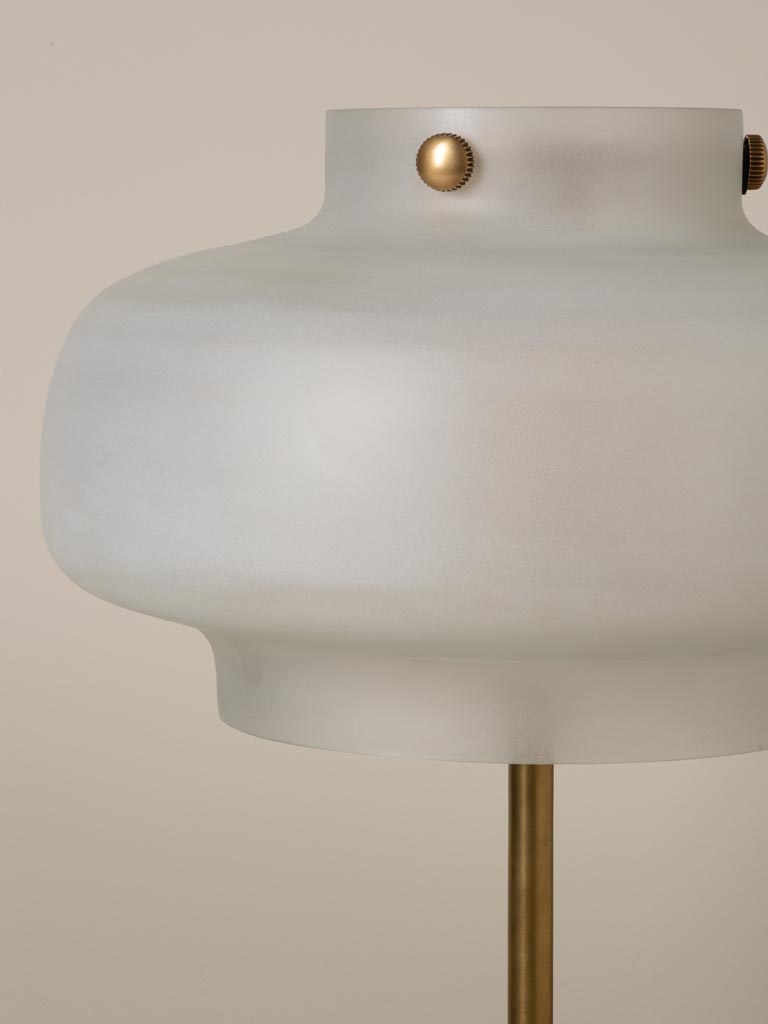 Table lamp sanded glass shade Lainor - 5