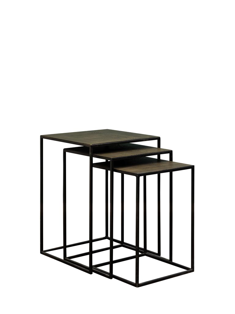 S/3 tables d'appoint Art déco - 2