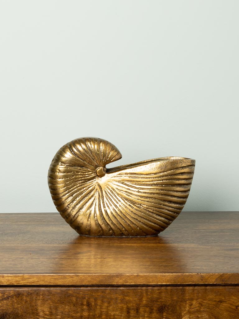 Golden shell vase for dry flowers - 3