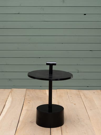 Petite table d'appoint noire Tikka