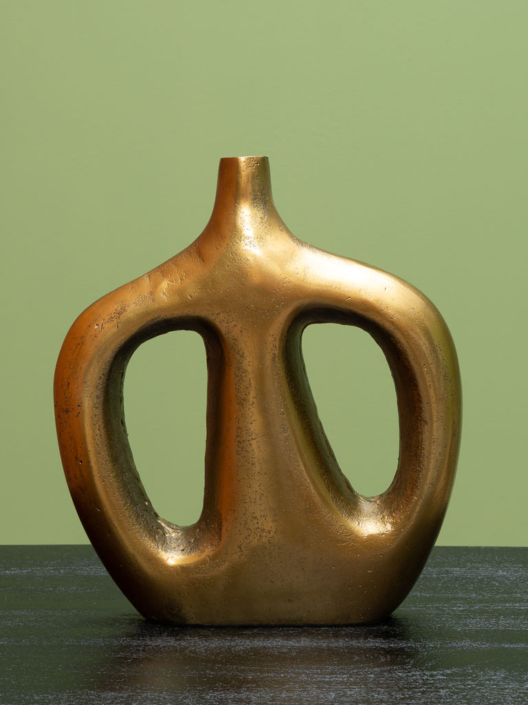 Antique gold vase Embrace for dry flowers - 3
