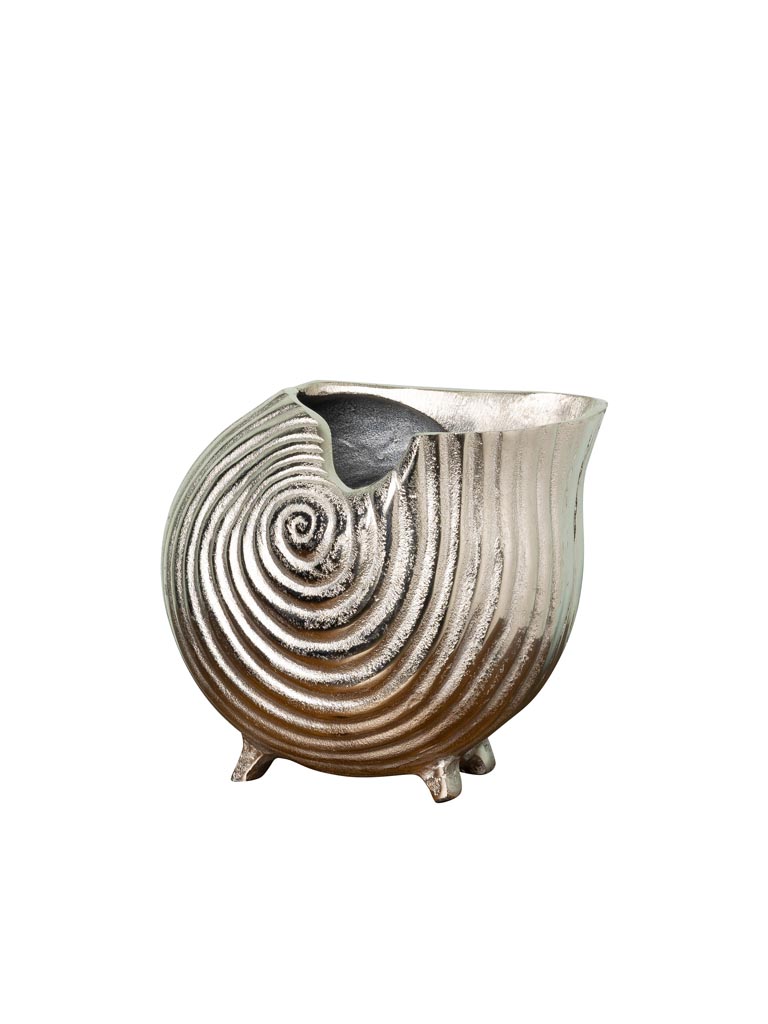 Vase coquillage rond aluminium pour fleurs séchées - 2