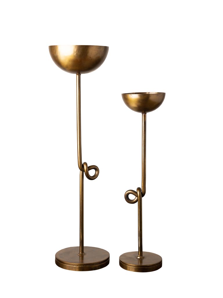 S/2 candle stands Nihal brass patina - 2