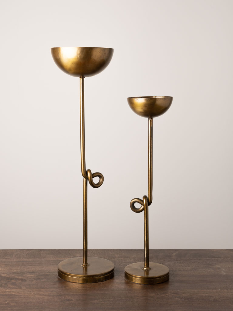 S/2 candle stands Nihal brass patina - 1