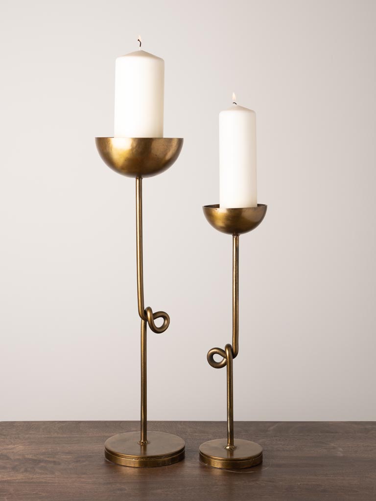 S/2 candle stands Nihal brass patina - 3