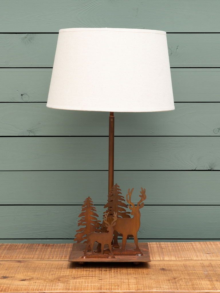 Table lamp deer in forest (Lampkap inbegrepen) - 1