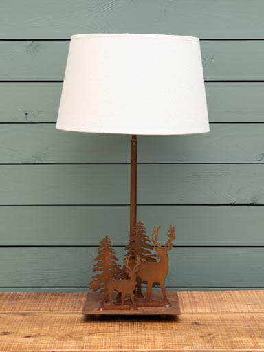 Lampe à poser cerf en fôret