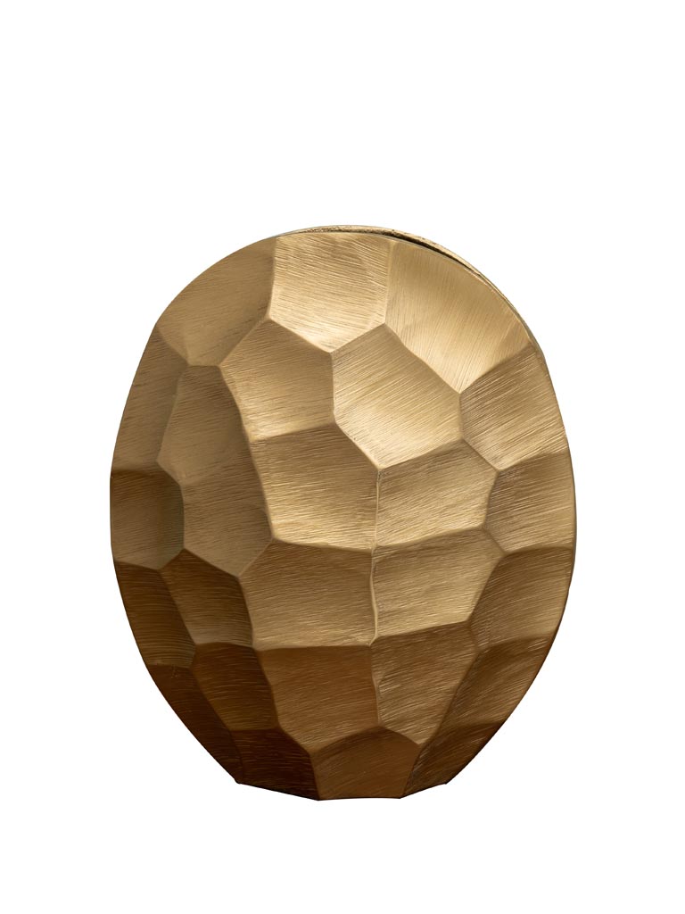 Golden turle shell vase for dry flowers - 2