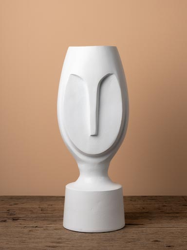 Grand vase Face pour fleurs séchées