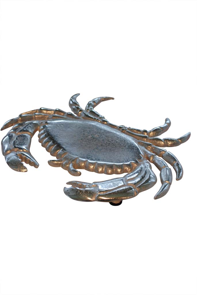 Sous plat crabe patine nickel. - 2