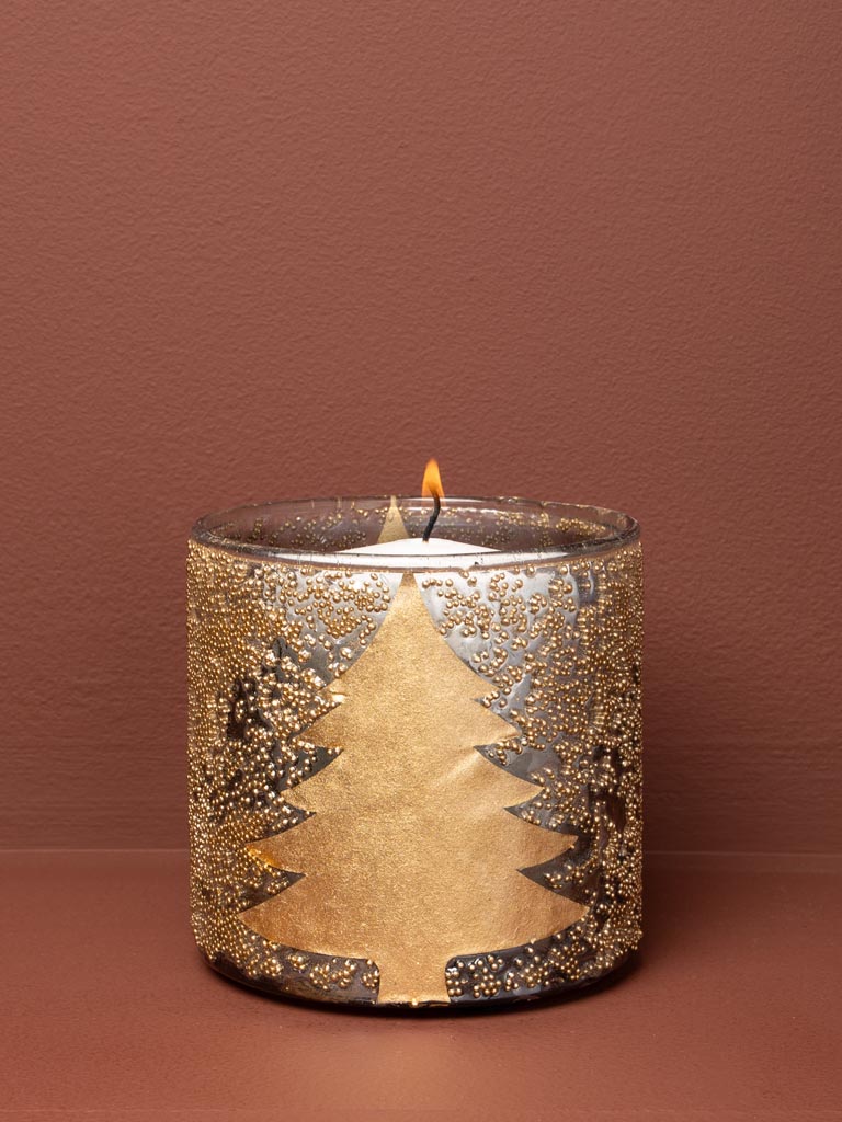 Golden candle holder Xmas tree - 1