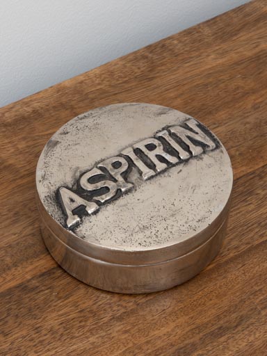 Boîte aspirine argentée